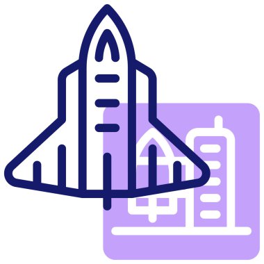 Uzay mekiği. Web simgesi basit illüstrasyon 