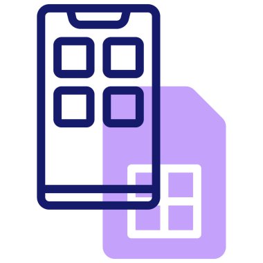 akıllı telefon simgesi, vektör illüstrasyonu basit tasarım