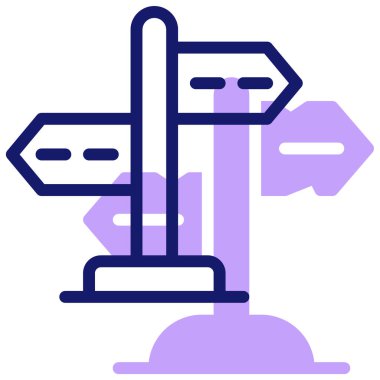 yön simgesi, basit ve minimalist illüstrasyon