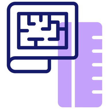 Şablon simgesi, vektör illüstrasyonu