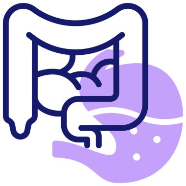 bağırsak simgesi, vektör illüstrasyonu basit tasarım