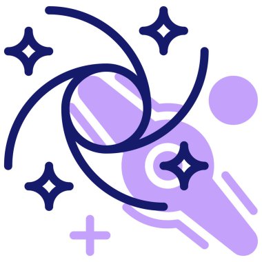 kara delik modern simge, vektör illüstrasyonu