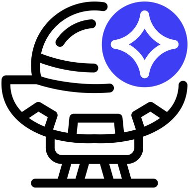 Astronot. Web simgesi basit illüstrasyon