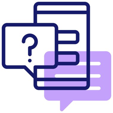 Sohbet simgesi, vektör illüstrasyonu basit tasarım