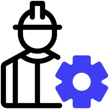 Mühendis. Web simgesi basit illüstrasyon