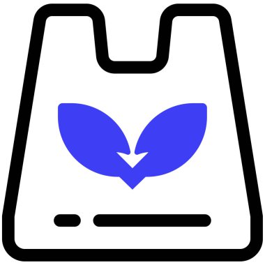 Biyo Plastik modern simge, vektör illüstrasyonu 