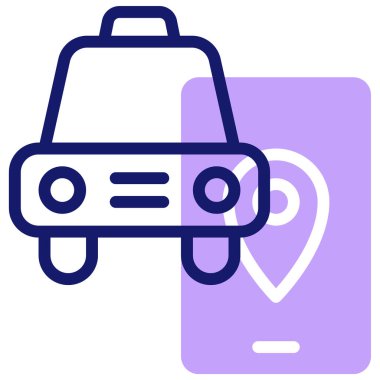 taksi basit vektör illüstrasyonu