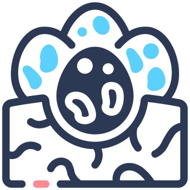 yumurta vektör düz renk simgesi 