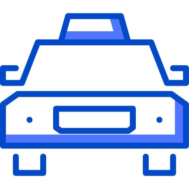 taksi basit vektör illüstrasyonu