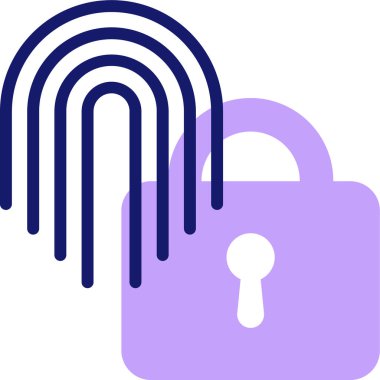 parmak izi ikonu vektör illüstrasyonu