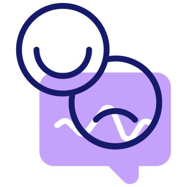 duygu simgeye, vektör illüstrasyonuna basit tasarıma bakar