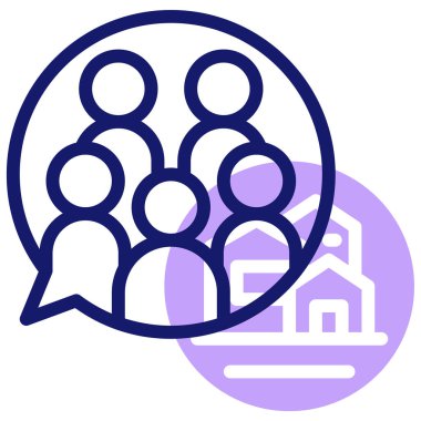 Topluluk web simgesi basit vektör illüstrasyonu