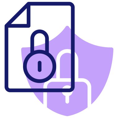 Güvenli Dosya. Basit illüstrasyon