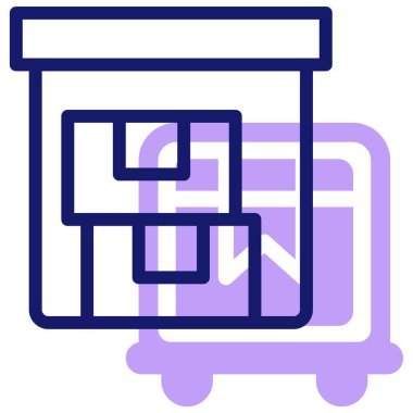 Teslimat. Web simgesi basit illüstrasyon