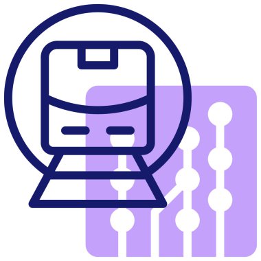 tren. Web simgesi basit illüstrasyon