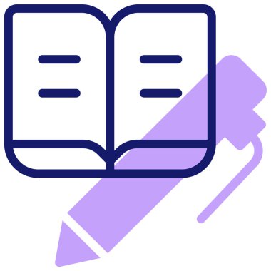 Kitap. Web simgesi basit illüstrasyon