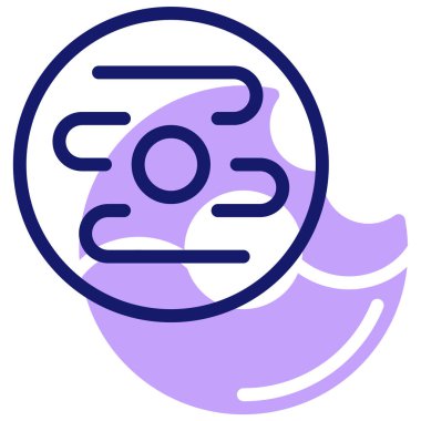 donut simgesi, vektör çizimi