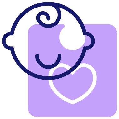 Bebek ürünlerinin vektör illüstrasyonu basit simge