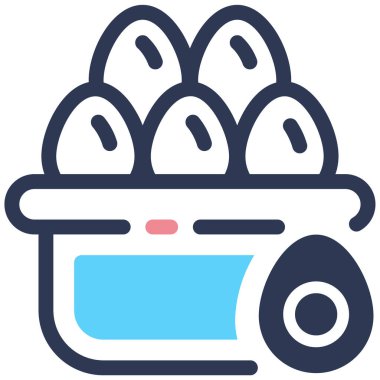 yumurta vektör düz renk simgesi 