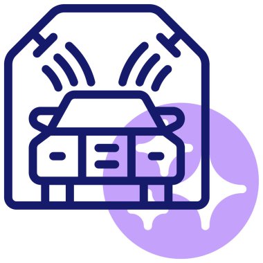 araba yıkama. Web simgesi basit illüstrasyon