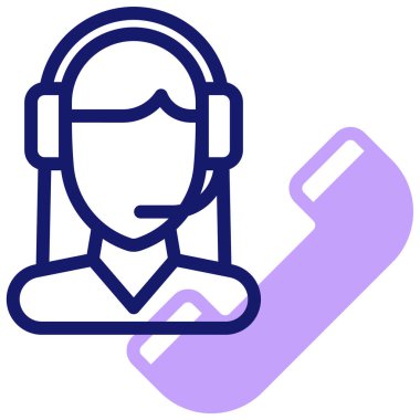 Tele pazarlamacı. Web simgesi basit tasarım 