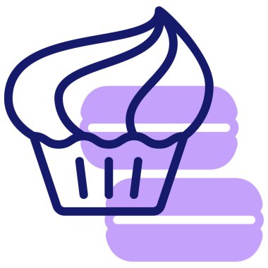 Kek simgesi, vektör illüstrasyonu basit tasarım