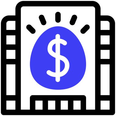 Para için. Web simgesi basit illüstrasyon