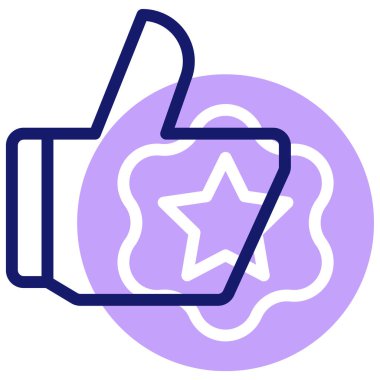 Başparmağını kaldır. Web simgesi vektör illüstrasyonu