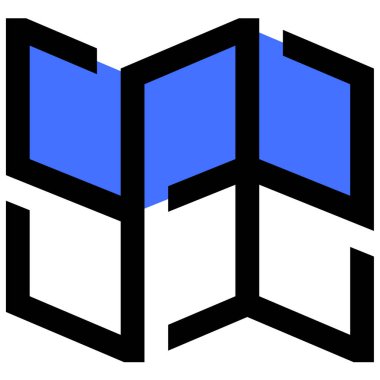 Harita. Web simgesi basit illüstrasyon