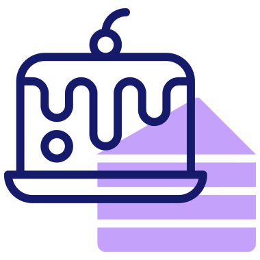 Kek simgesi, vektör illüstrasyonu basit tasarım