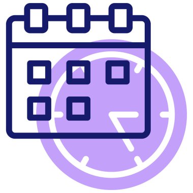 zamanlama simgesi, vektör illüstrasyonu basit tasarım