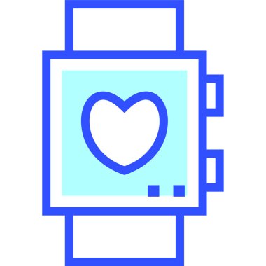 smartwatch web simgesi basit illüstrasyon