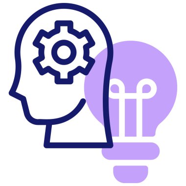 Düşünüyorum. Web simgesi basit illüstrasyon 