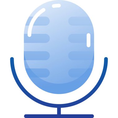 Mikrofon modern simgesinin vektör illüstrasyonu