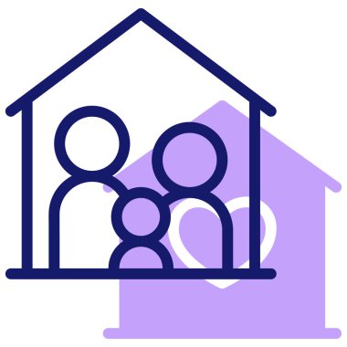 Aile. Web simgesi basit illüstrasyon