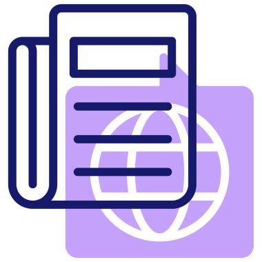 Haberler. Web simgesi basit illüstrasyon