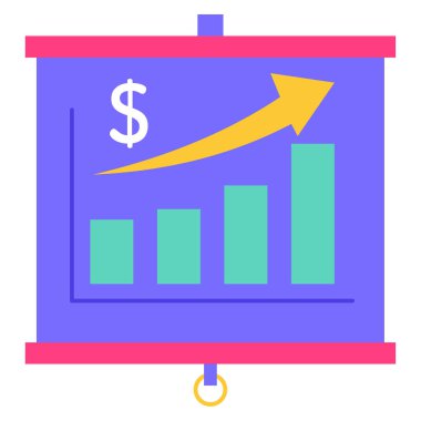 sunum web simgesi basit illüstrasyon