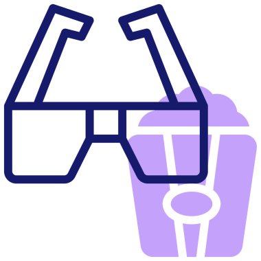 Gözlük. Web simgesi basit illüstrasyon