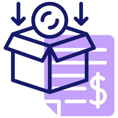 Bağış simgesi, vektör illüstrasyonu basit tasarım