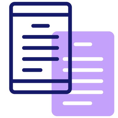 E-okuyucu. Web simgesi basit illüstrasyon