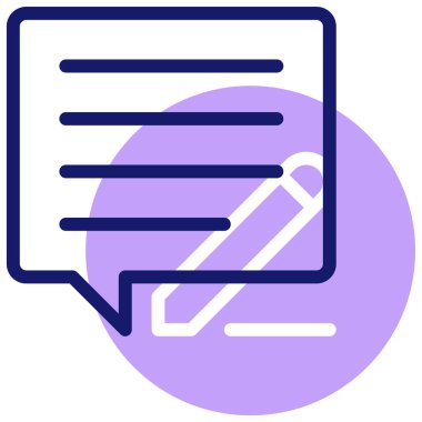 Mesaj at. Web simgesi basit illüstrasyon 