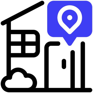 konum. Web simgesi basit illüstrasyon