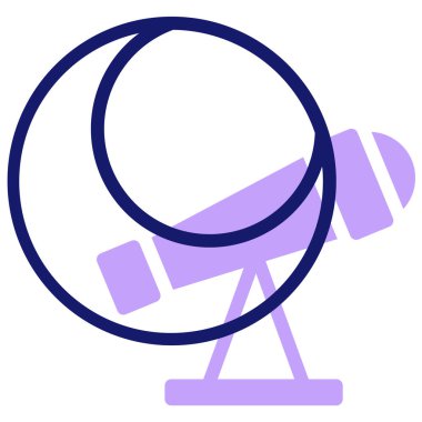 Hilal. Web simgesi basit illüstrasyon