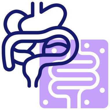 Sindirim. Web simgesi basit illüstrasyon