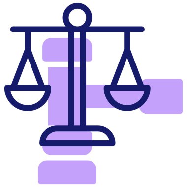 Hukuk ve adalet, web simgesi basit illüstrasyon