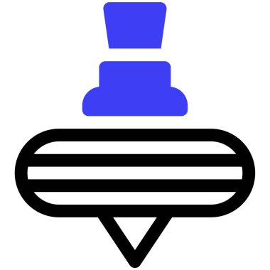 dönen üst simge, vektör illüstrasyonu 