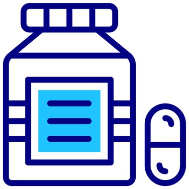 İlaç ve eczane illüstrasyonu, vektör illüstrasyonu basit tasarım
