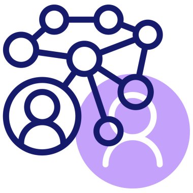 Bilgisayar ağı simgesi, vektör illüstrasyonu basit tasarım