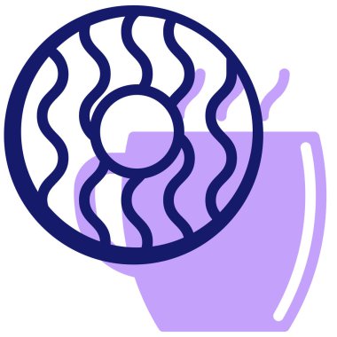 donut simgesi, vektör çizimi