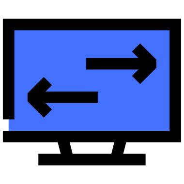 Bilgisayar. Web simgesi basit illüstrasyon